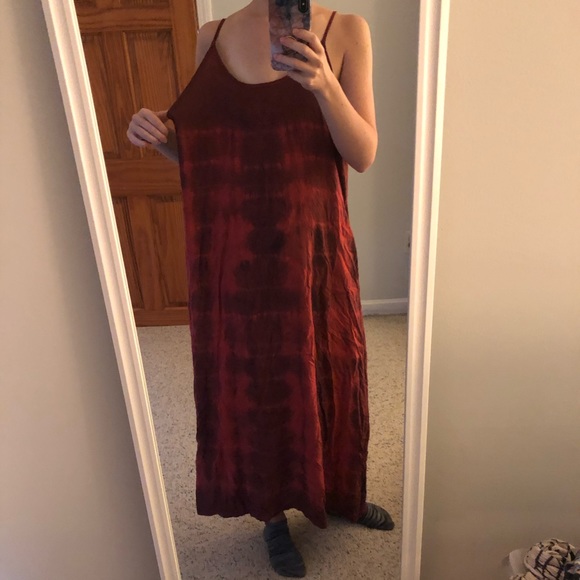 Red Tie Dye Dress - Picture 4 of 4